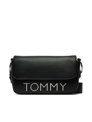 Tommy Jeans Дамска чанта Tjw Bold Elongated Flap Cross. AW0AW16258 Черен