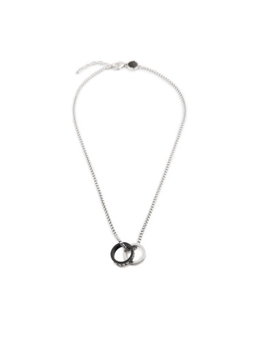 Diesel Колие Double Pendant Only The Brave DX1168040 Сребрист