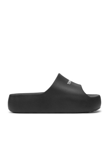 Tommy Jeans Чехли Tjw Chunky Flatform Slide EN0EN02586 Черен