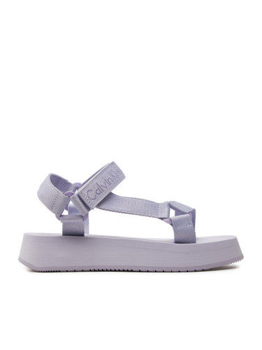 Calvin Klein Jeans Сандали Sandal Velcro Webbing In Mtl YW0YW01480 Виолетов