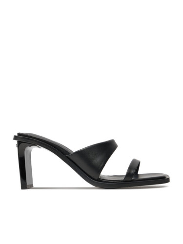 Calvin Klein Чехли Heel Slide 70 Lth HW0HW02072 Черен