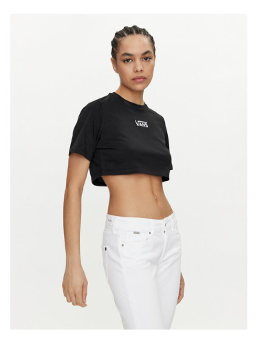 Vans Тишърт Flying V Crew Crop Ii VN000GFF Черен Regular Fit