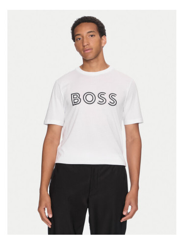 Boss Тишърт 50519358 Бял Regular Fit