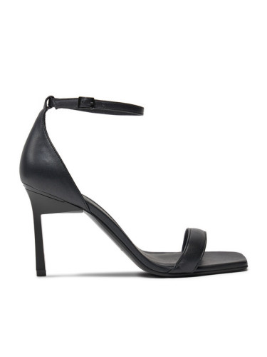 Calvin Klein Сандали Heel Sandal 90 Pearl Lth HW0HW02066 Черен