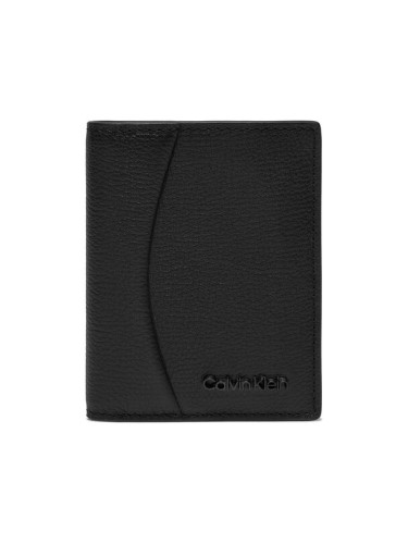 Calvin Klein Малък мъжки портфейл MINIMAL FOCUS BIFOLD 10CC W/BILL K50K511936 Черен