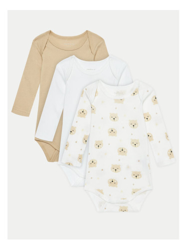 NAME IT Комплект от 3 броя детски бодита 13232750 Цветен