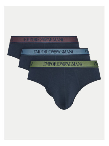 Emporio Armani Underwear Комплект 3 чифта слипове 111734 4F717 70435 Тъмносин