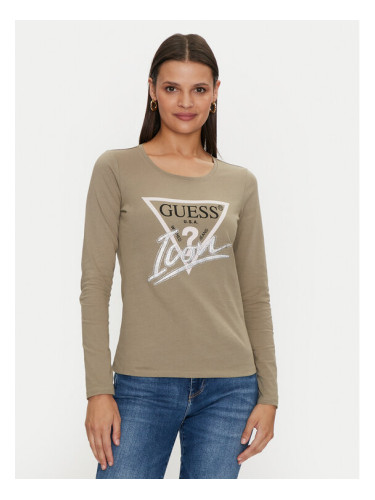 Guess Блуза Icon W4YI33 I3Z14 Зелен Slim Fit