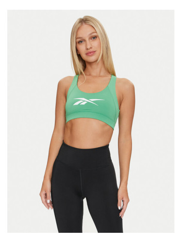 Reebok Сутиен-топ 100075676 Зелен Slim Fit
