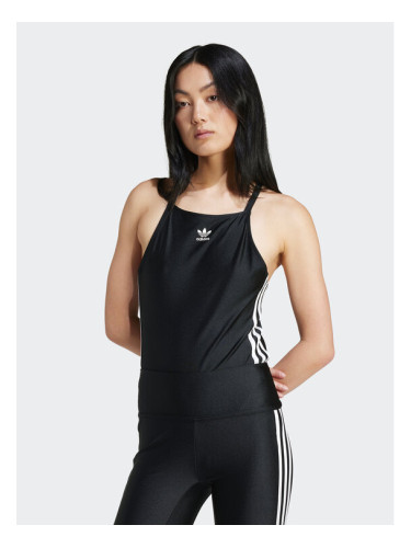 adidas Боди 3-Stripes IU2430 Черен Slim Fit