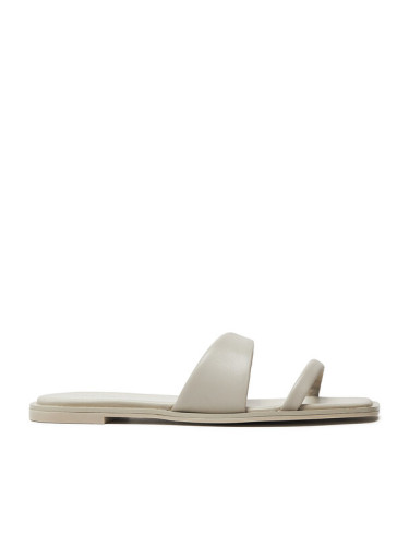 Calvin Klein Чехли Flat Slide Lth HW0HW02071 Бежов