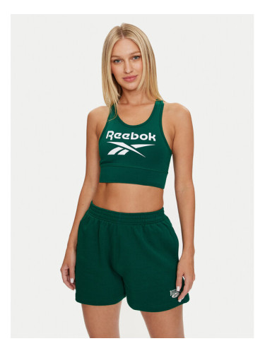 Reebok топ Identity Big Logo Cotton Bralette 100076020 Зелен Slim Fit