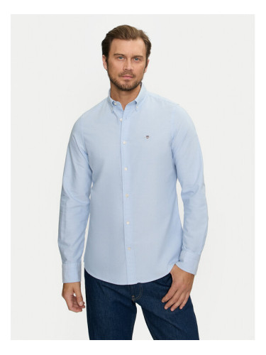 Gant Риза 3000202 Светлосиньо Slim Fit