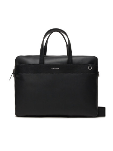 Calvin Klein Чанта за лаптоп Ck Est. Pu Laptop Bag K50K511864 Черен