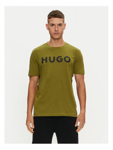 Hugo Тишърт Dulivio 50467556 Зелен Regular Fit