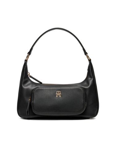 Tommy Hilfiger Дамска чанта Soft Utility Shoulder Bag Pu AW0AW16711 Черен