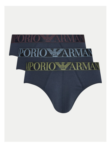 Emporio Armani Underwear Комплект 3 чифта слипове 111734 4F726 64135 Тъмносин