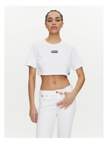 Vans Тишърт Flying V Crew Crop Ii VN000GFF Бял Regular Fit