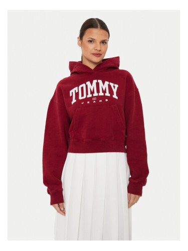 Tommy Jeans Суитшърт Varsity DW0DW19291 Червен Relaxed Fit