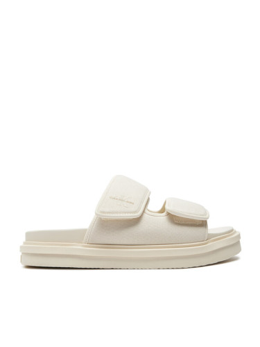 Calvin Klein Jeans Чехли Double Bar Sandal Mtl YM0YM01020 Екрю