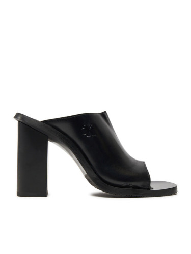 Calvin Klein Jeans Чехли Heel Sandal Lth Mg Mtl YW0YW01499 Черен