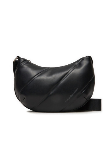 Calvin Klein Jeans Дамска чанта Quilted Crescent Cb Bag24 K60K612370 Черен