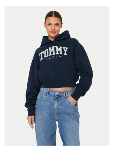 Tommy Jeans Суитшърт Varsity DW0DW19291 Тъмносин Relaxed Fit