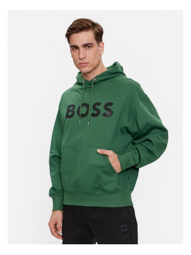 Boss Суитшърт Sullivan 16 50496661 Зелен Oversize