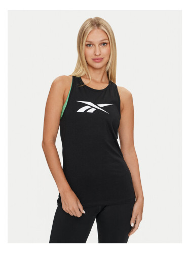 Reebok Тениска от техническо трико Te Graphic Tank-Vector HT6180 Черен Regular Fit