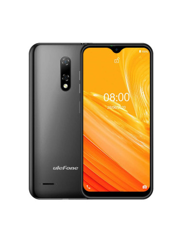 Смартфон Ulefone Note 8 (черен), поддържа 2 SIM карти, 5.5" (13.97 cm) LCD дисплей, четириядрен Mediatek MT6580 1.3GHz, 2GB RAM, 16GB Flash памет(+microSD слот), 5.0 + 2.0 & 2.0 Mpix камери, Android, 153g