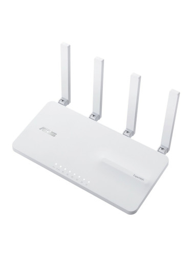 Рутер Asus ExpertWiFi EBR63, 3000Mbps, 2.4GHz(574 Mbps)/5GHz(2402 Mbps), Wireless AX, 3x LAN 100/1000, 1x WAN 100/1000, 4x външни антени