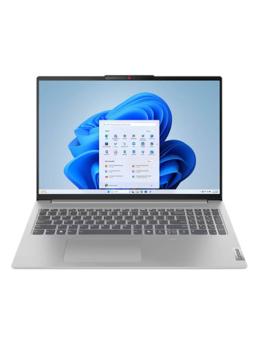 Лаптоп Lenovo IdeaPad Slim 5 16IMH9 (83DC002MBM)(сив), шестнадесетядрен Intel Core Ultra 7 155H 1.4/4.8GHz, 16" (40.64cm) WUXGA IPS 300nits Anti-Glare Display, (HDMI), 16GB LPDDR5X, 1TB SSD NVMe, 2x USB 3.2 Gen 1 Type-C, No OS