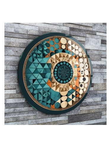 Кръгло стъклено пано - Геометрична Хармония