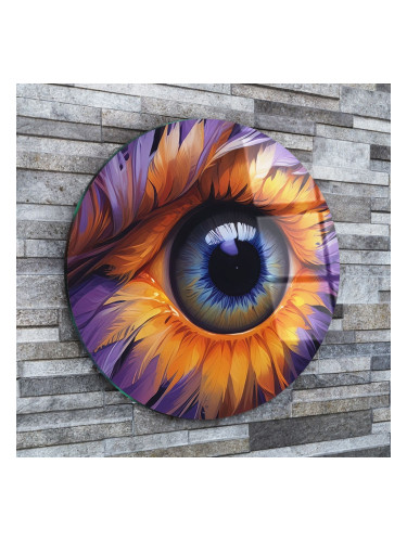 Кръгло стъклено пано - Окото на природата