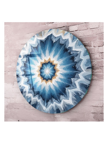 Кръгло стъклено пано - Кристален Калейдоскоп