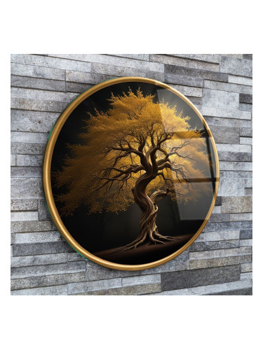 Кръгло стъклено пано - Дърво на Мъдростта