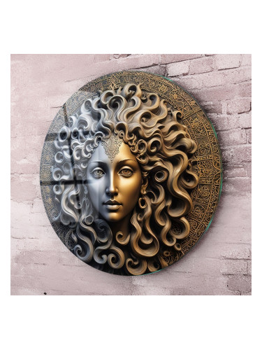 Кръгло стъклено пано - Изящната Медуза