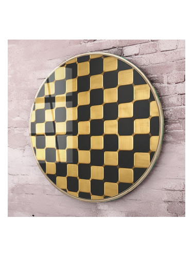 Кръгло стъклено пано - Шахматно Поле