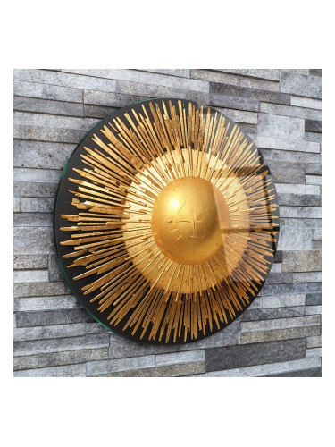 Кръгло стъклено пано - Слънчево сияние