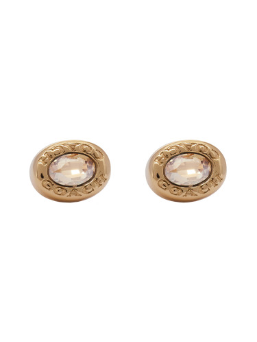 Обици Coach Signature Logo Stone Stud Earrings 37335729GLD230 Златист