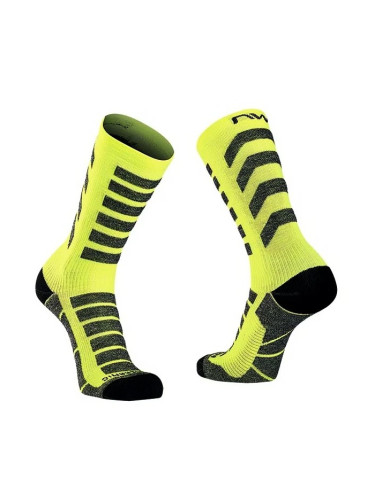 Cyklistické ponožky NorthWave  Husky Ceramic High Sock Yellow Fluo