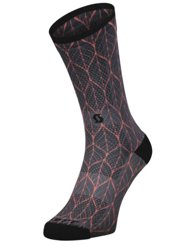 Dámské cyklistické ponožky Scott  Trail Contessa Signature Crew Black/Brick Red