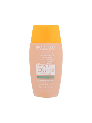 BIODERMA Photoderm Nude Touch Mineral SPF50+ Слънцезащитен продукт за лице 40 ml Нюанс Very Light