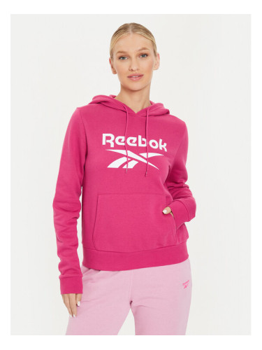 Reebok Суитшърт Fleece Hoodie Розов Regular Fit