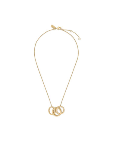 Coach Колие Signature Openwork Pendant Necklace 37422694GLD710 Златист