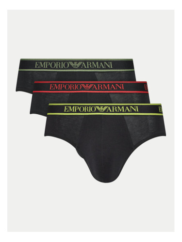 Emporio Armani Underwear Комплект 3 чифта слипове 111734 4F717 21320 Черен