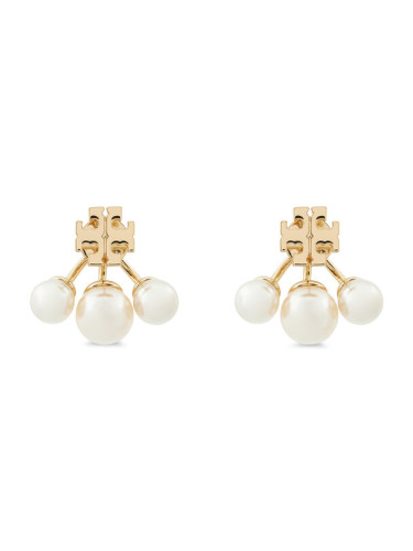 Tory Burch Обици Kira Pearl Front-Back Earring 153672 Златист