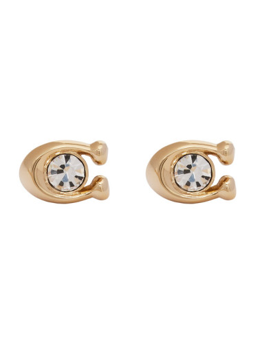 Coach Обици Signature Stone Stud Earrings 37440614GLD110 Златист