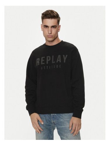 Replay Суитшърт M6975 .000.21842 Черен Regular Fit