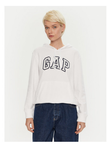 Gap Суитшърт 870537-01 Бял Regular Fit